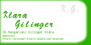 klara gilinger business card